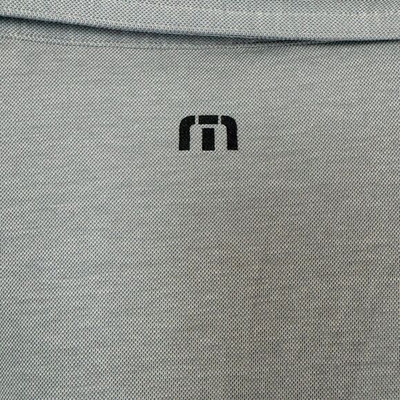 Travis Mathew Golf Polo sz XL Gray with purple/light grey stripe Marbella Golf - Picture 7 of 7